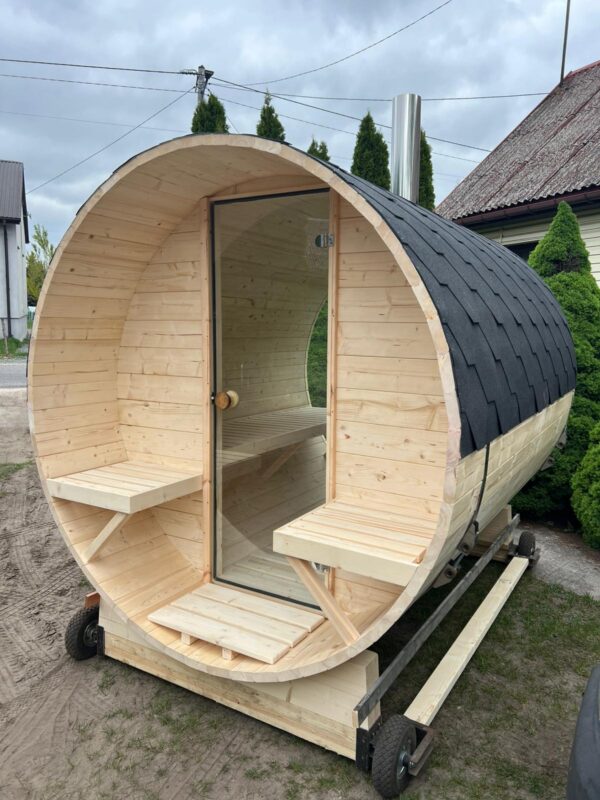 Sauna ogrodowa Beczka! Szklane koło! 3m! - obrazek 5